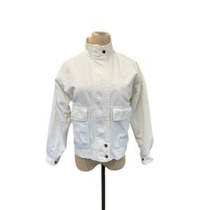 "AMERICAN‎ EAGLE OUTFITTER'S" VTG White Cotton Blend Women's SZ S 80's Jacket